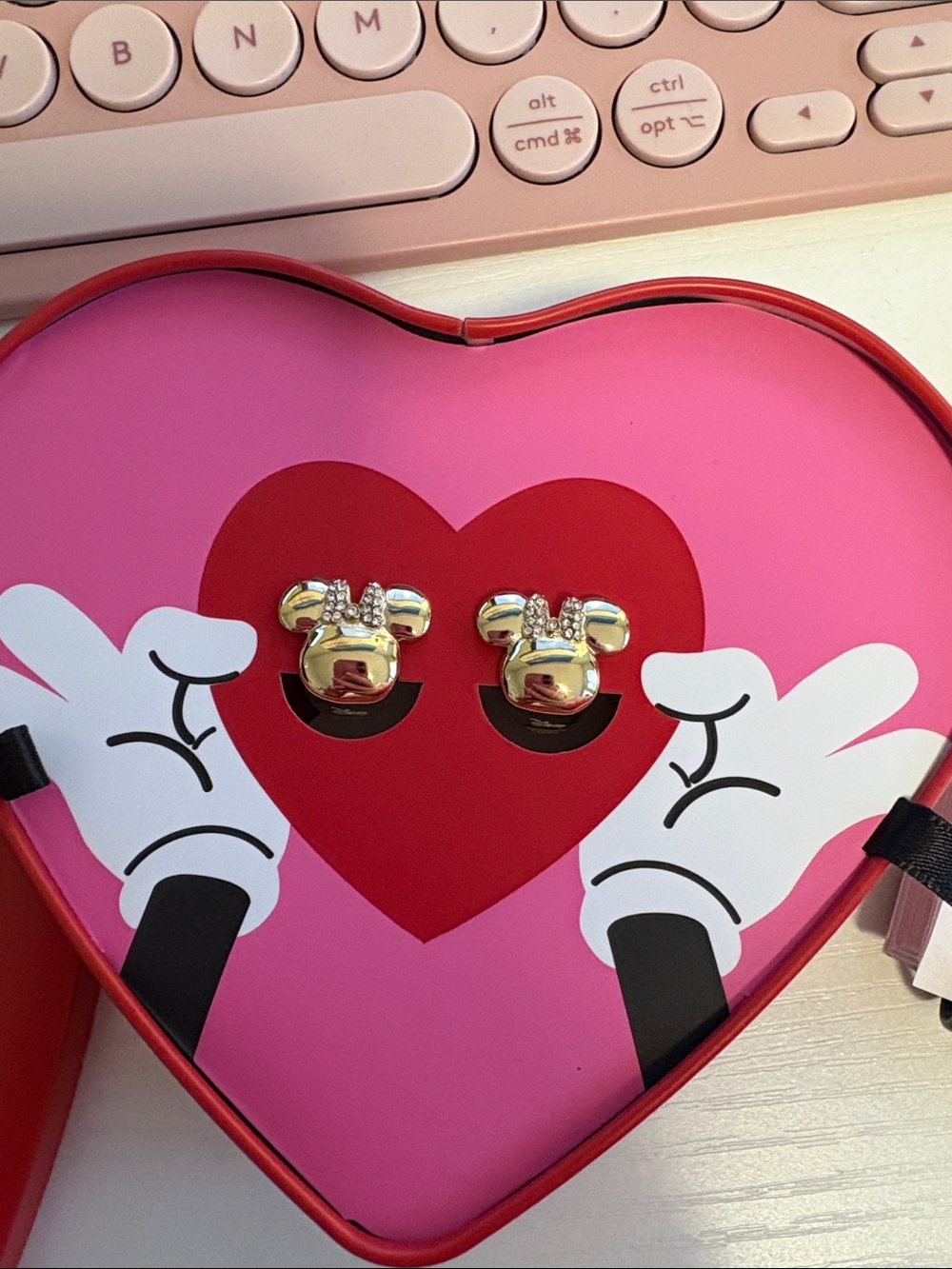 Roots Gold-Tone Character Stud Earrings with Crystal Accents
